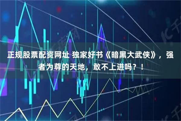 正规股票配资网址 独家好书《暗黑大武侠》，强者为尊的天地，敢不上进吗？！
